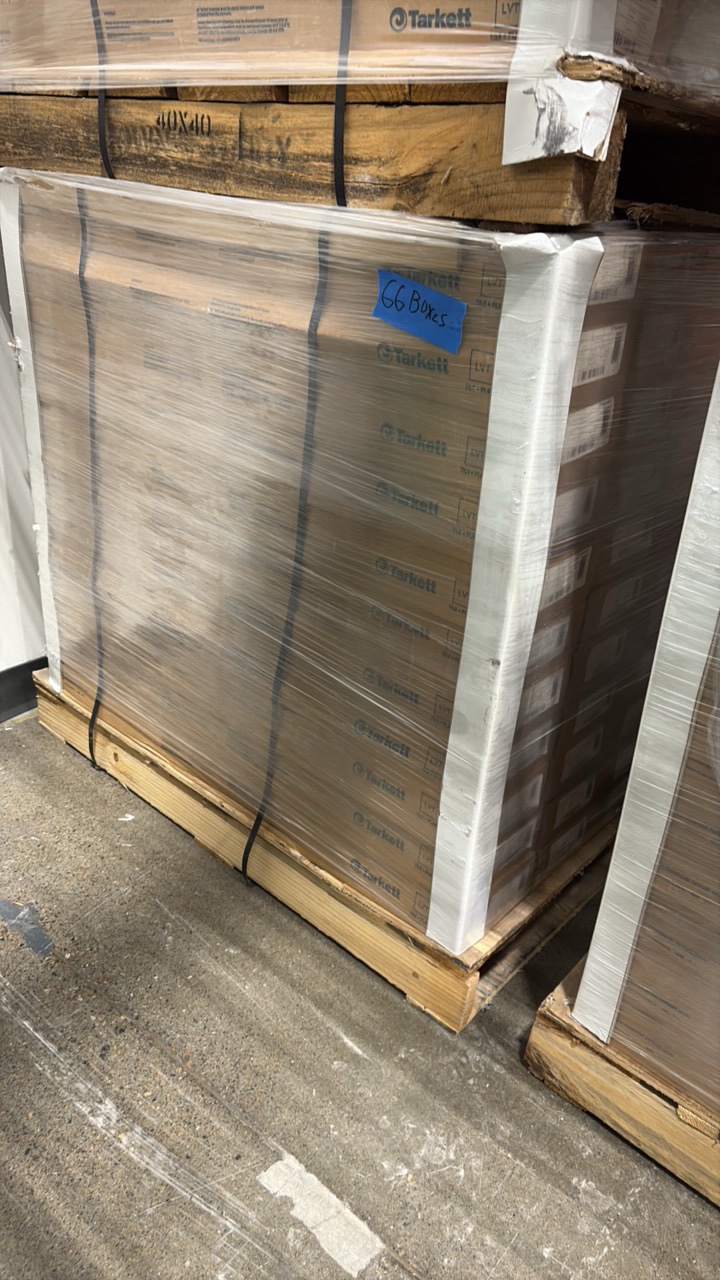 lot 60 image: (66) Tarkett LVT Tile Wood-look Lodge White Pine 6x36