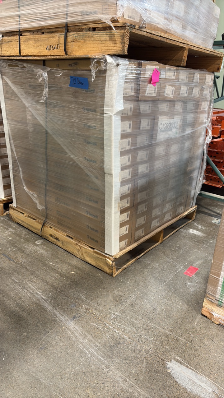 lot 61 image: (72 boxes) Tarkett LVT Wood-look Lodge White Pine Tile 6x36