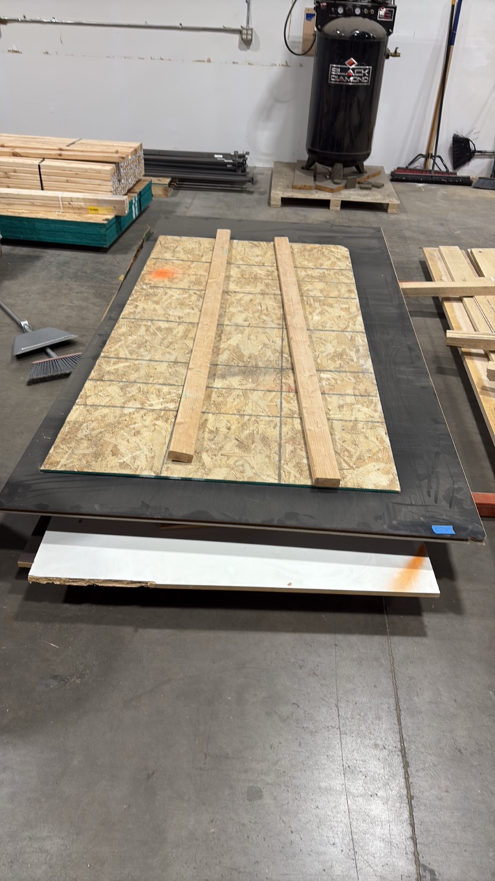 lot 68 image: Various sized particle boards