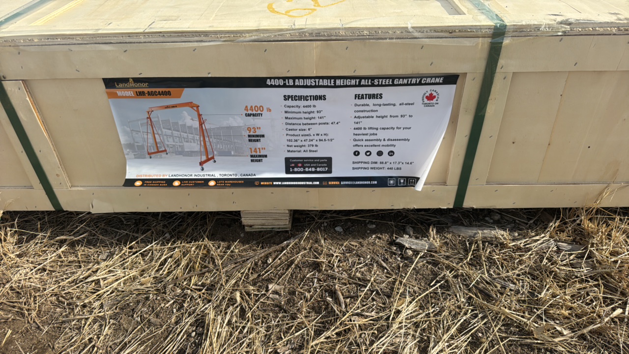lot 628 image: 4400-LB adjustable height All-Stell Gantry CraneLandhonor2025UnusedLHR-AGC4400