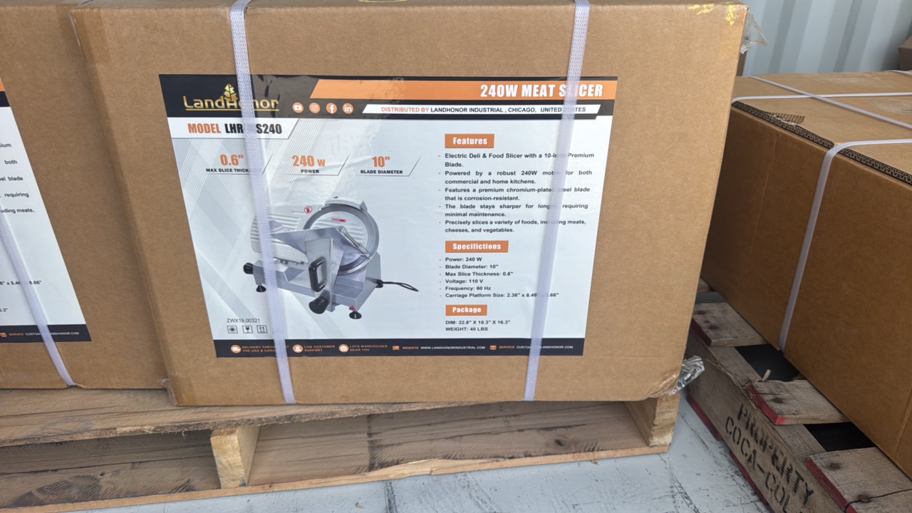 lot 640 image: 240W Meat SlicerLandhonor2025UnusedLHR-MS240