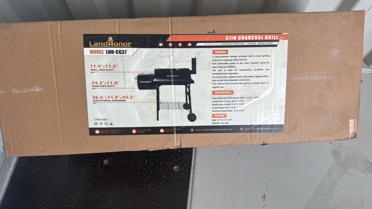 lot 642 image: 37In Charcoal GrillLandhonor2025UnusedLHR-CG37