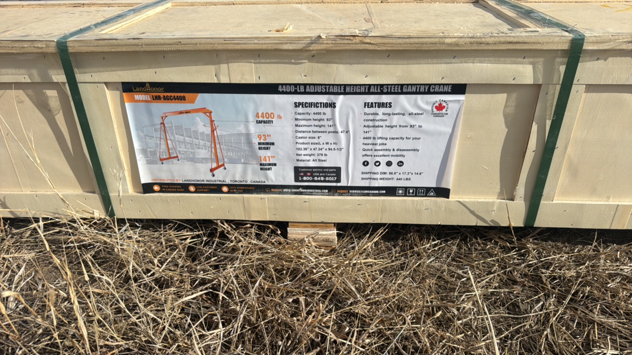 lot 646 image: 4400-LB adjustable height All-Stell Gantry CraneLandhonor2025UnusedLHR-AGC4400
