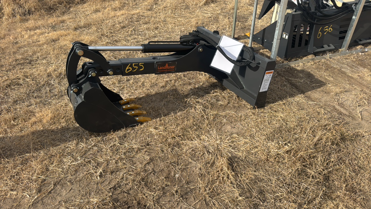lot 655 image: Big Arm Backhoe for SkidsteerLandhonor2025UnusedBH-12-72D