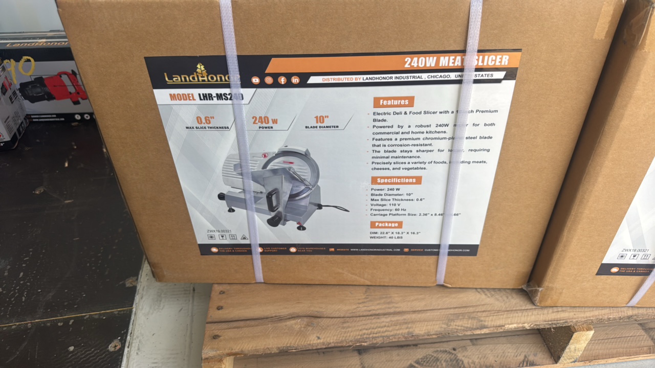 lot 708 image: 240W Meat SlicerLandhonor2025UnusedLHR-MS240