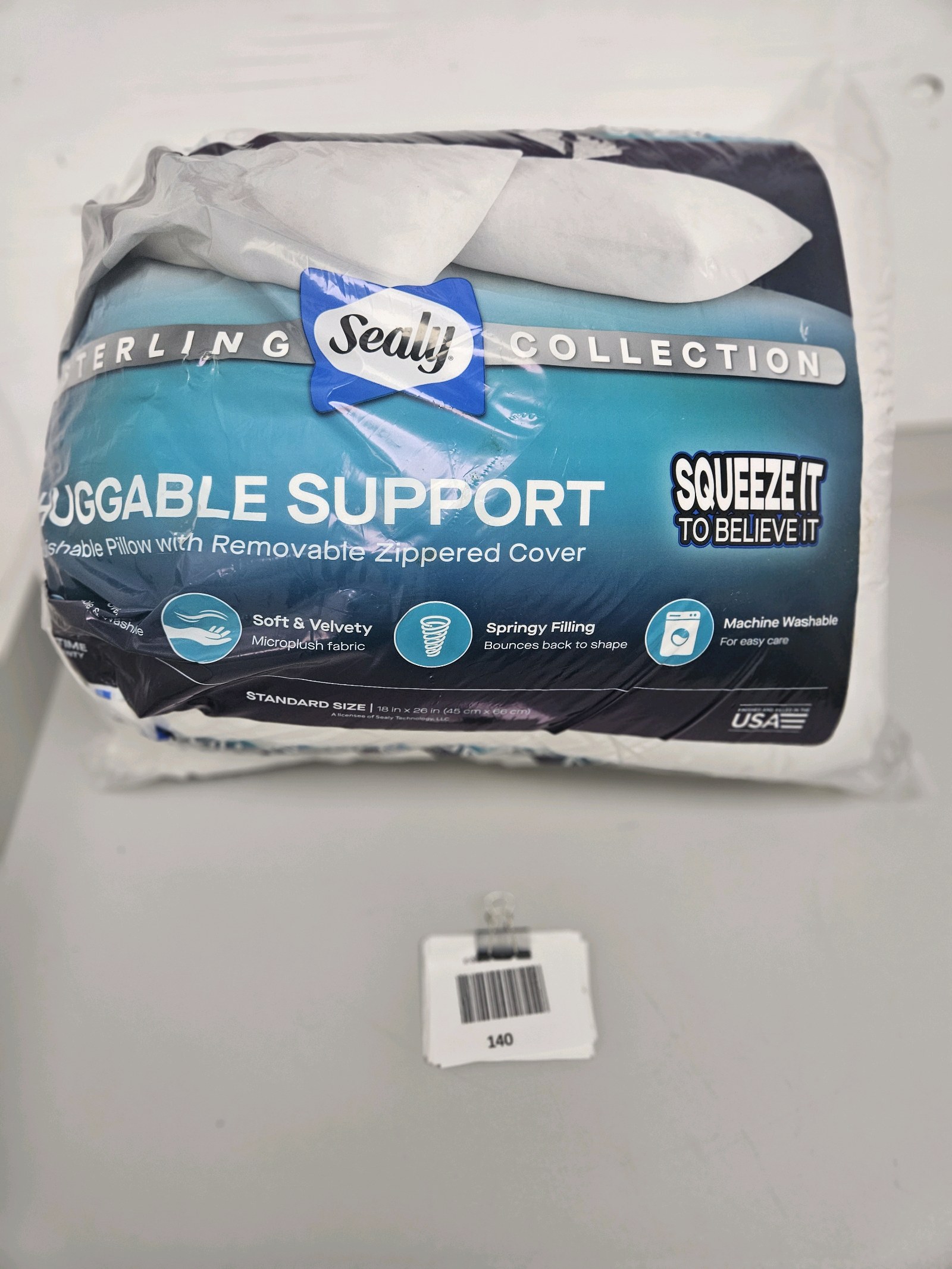 lot 140 image: Huggable Support Pillow 2pk