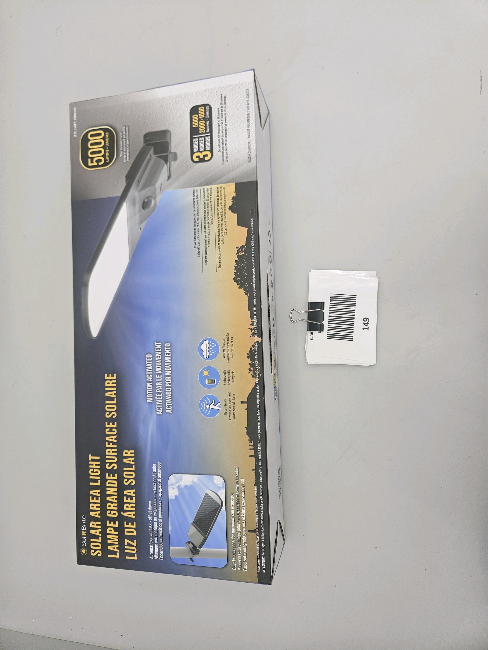 lot 149 image: Wall Mounted Solar Area Light