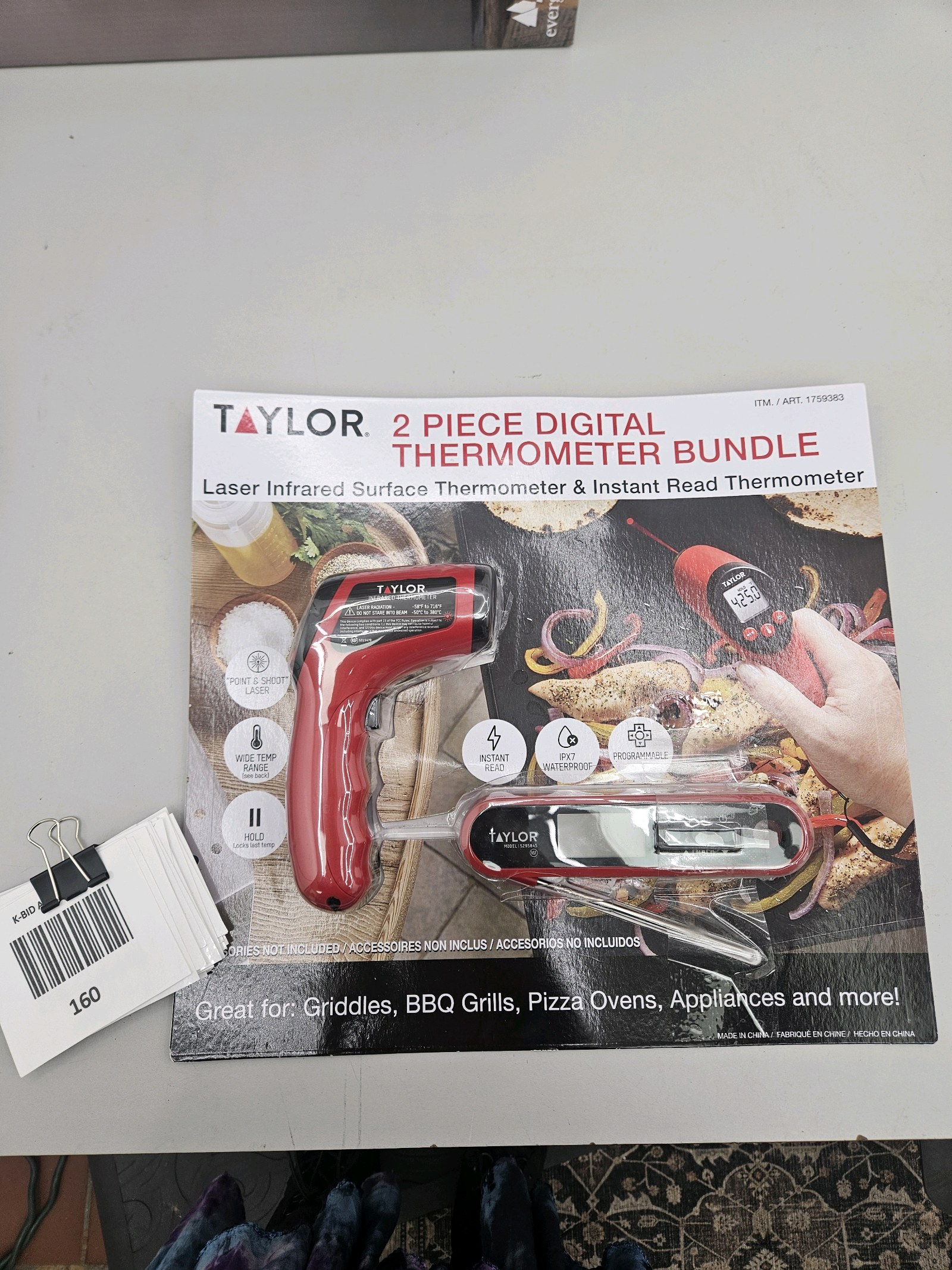 lot 160 image: 2pc Digital Thermometer Bundle