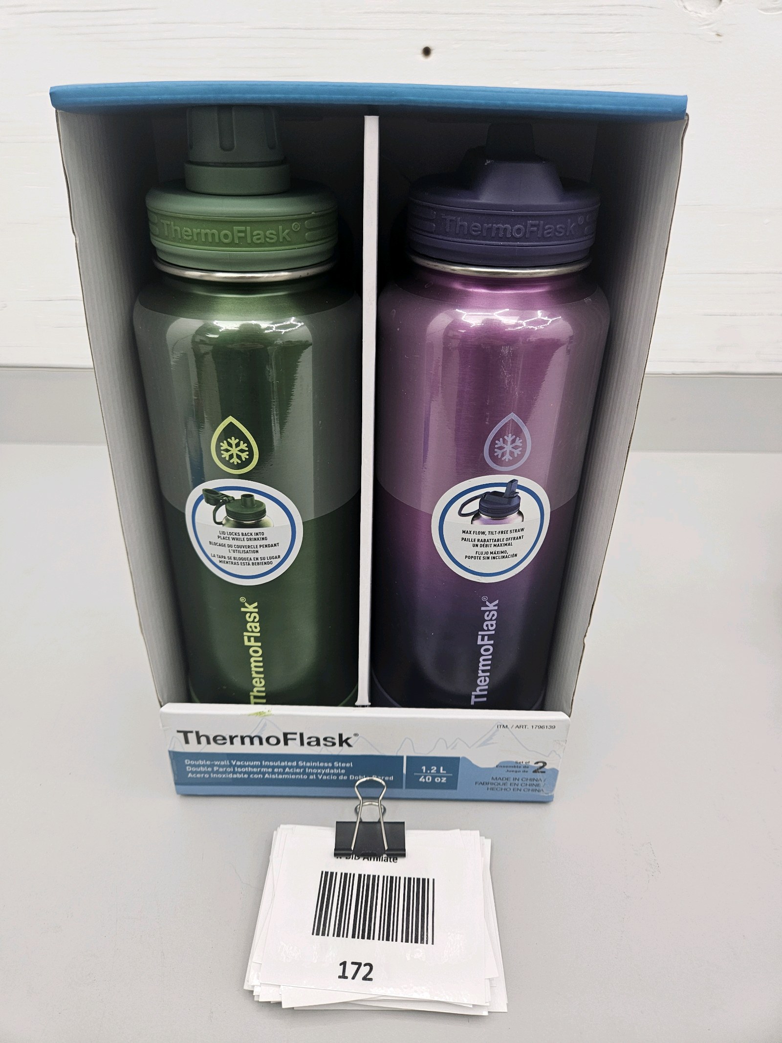lot 172 image: Thermoflask 2pk