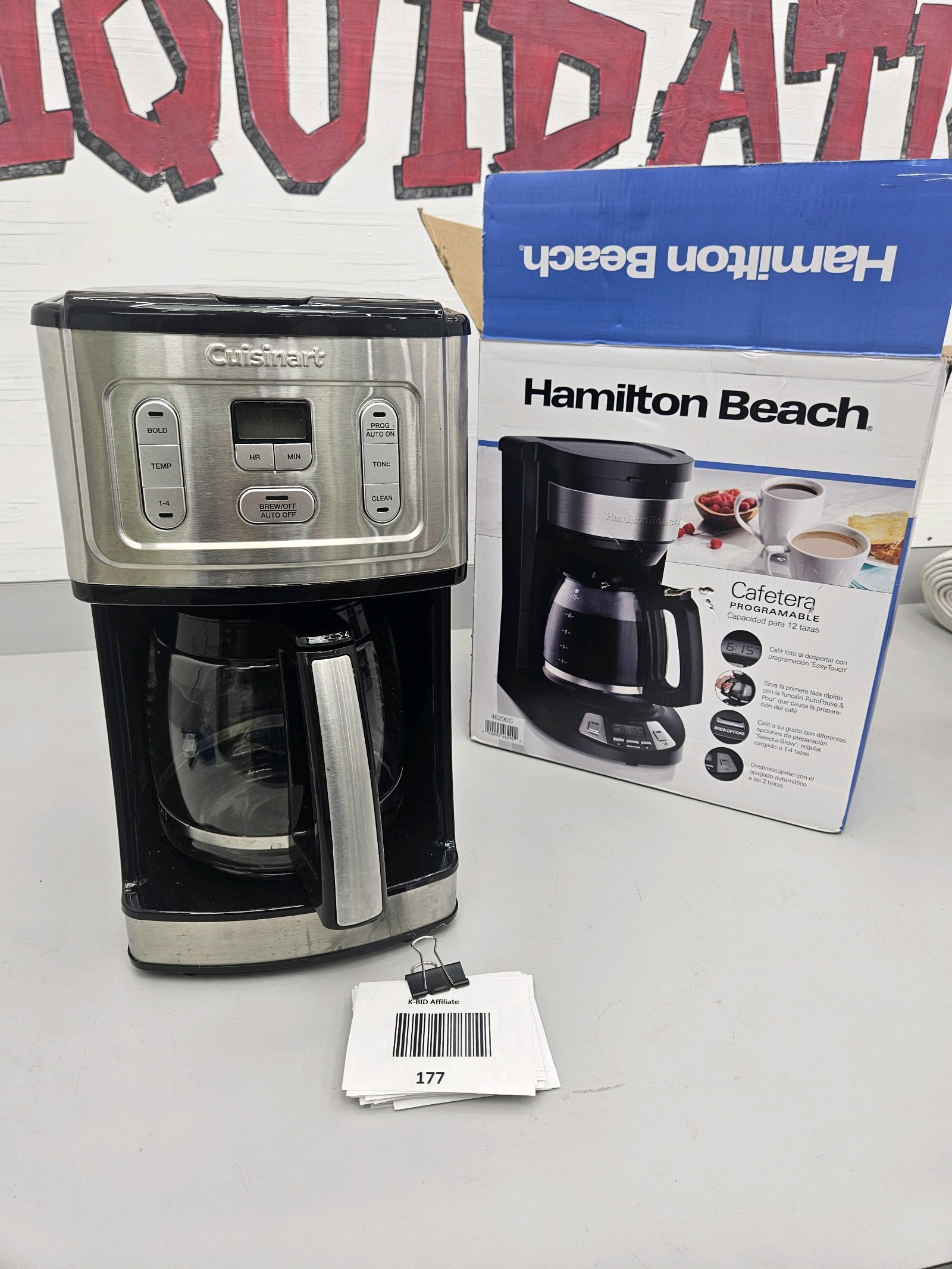 lot 177 image: Hamilton Beach Coffee Machine