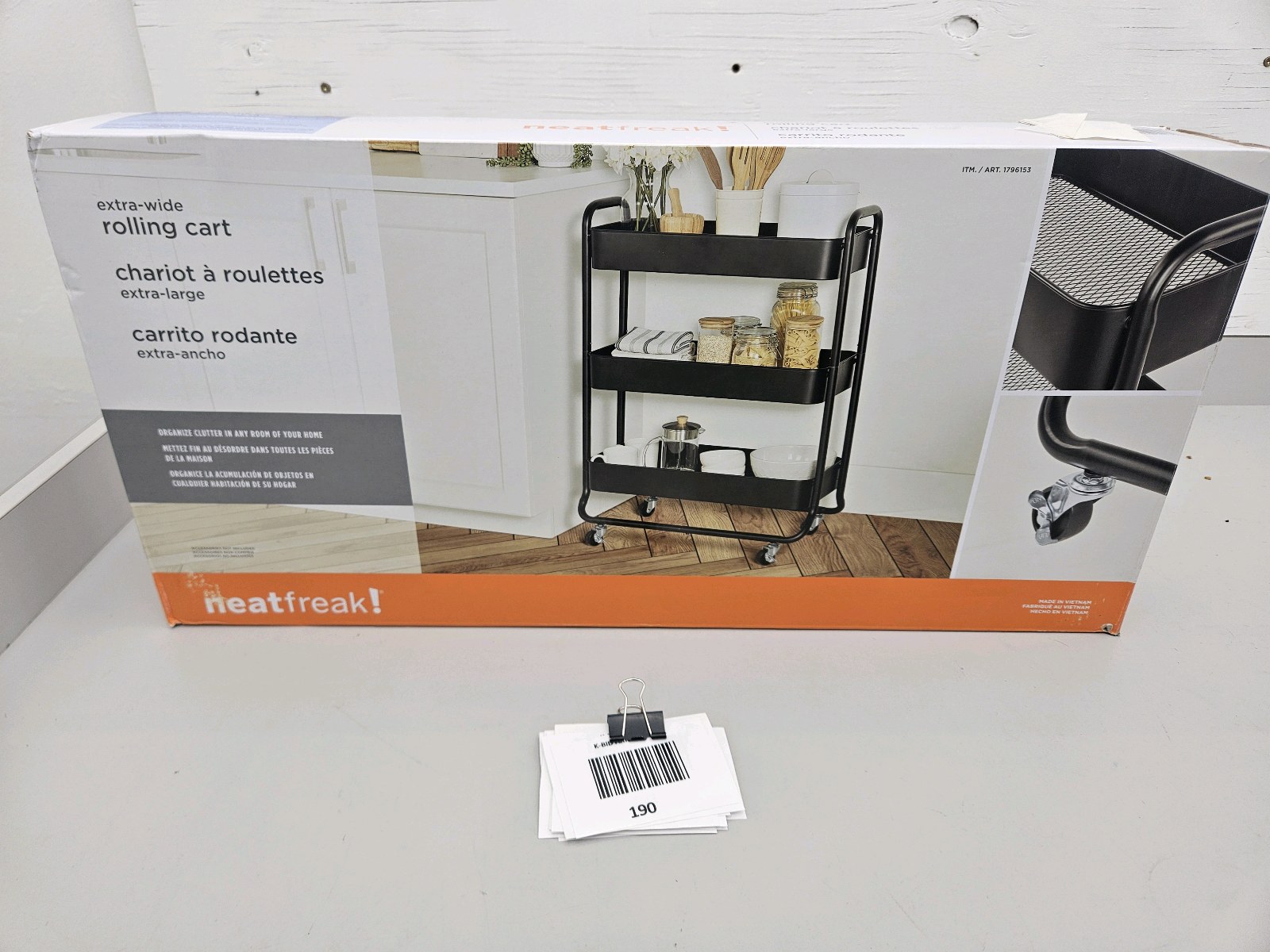 lot 190 image: Rolling Storage Cart