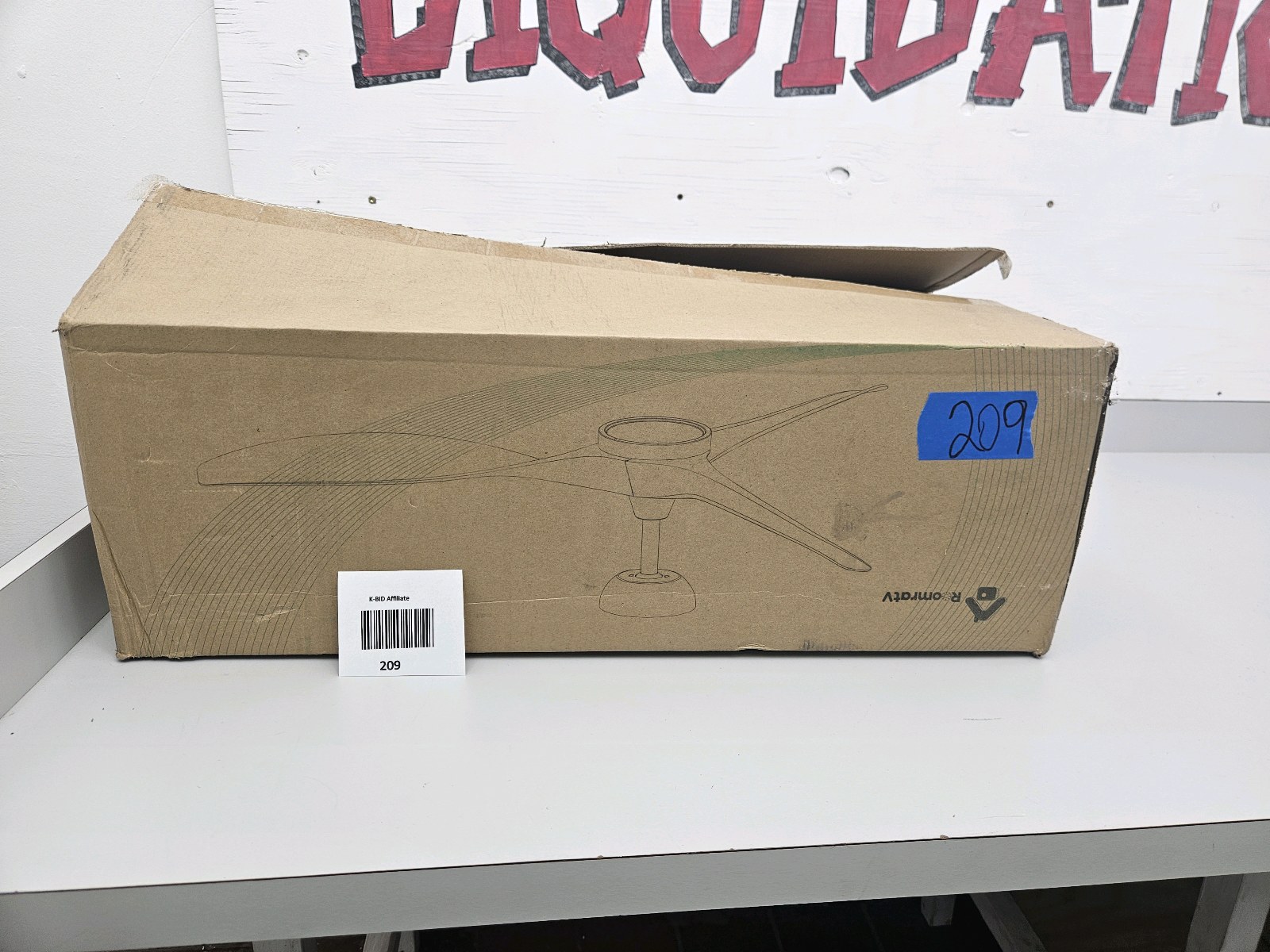 lot 209 image: RoomratV 3-blade Ceiling Fan