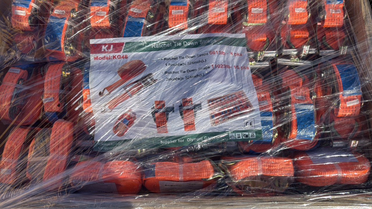 lot 249 image: 2025 KG46 Unused Ratchet Tie Down Straps
