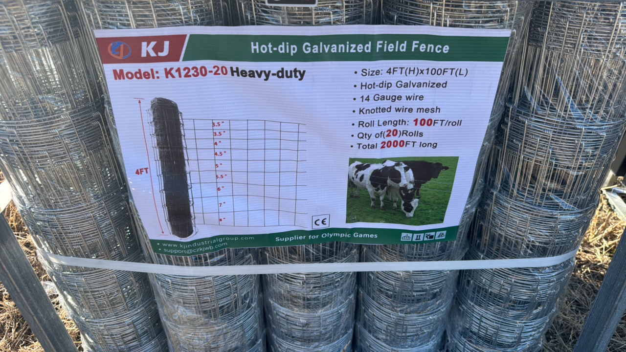 lot 266 image: 2025 K1230 Unused Hot-dip Galvanized Field Fence