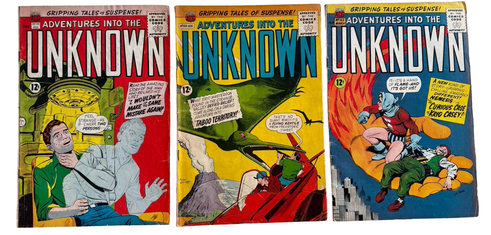 lot 101 image: Adventures Into The Unknown - #142, #150, #163