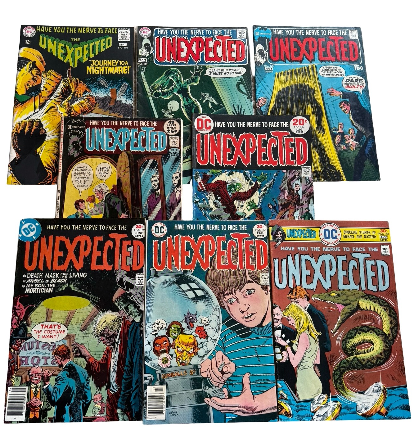 lot 104 image: The Unexpected - DC Comics - #108, #122, #125, #131, #149, #172, #177, #179