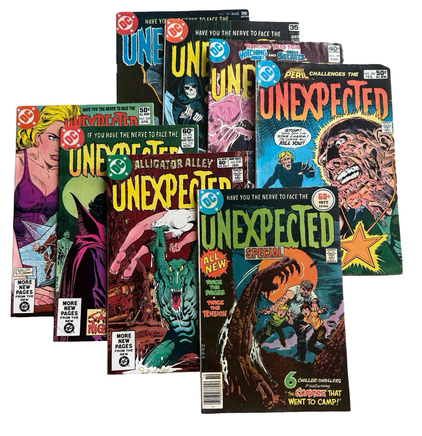 lot 105 image: The Unexpected - DC Comics - #4, #180, #183, #199, #207, #209, #216, #218