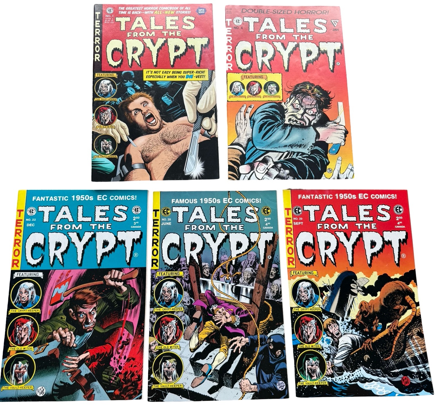 lot 112 image: Tales From The Crypt - #1, #4, #22, #28, #29