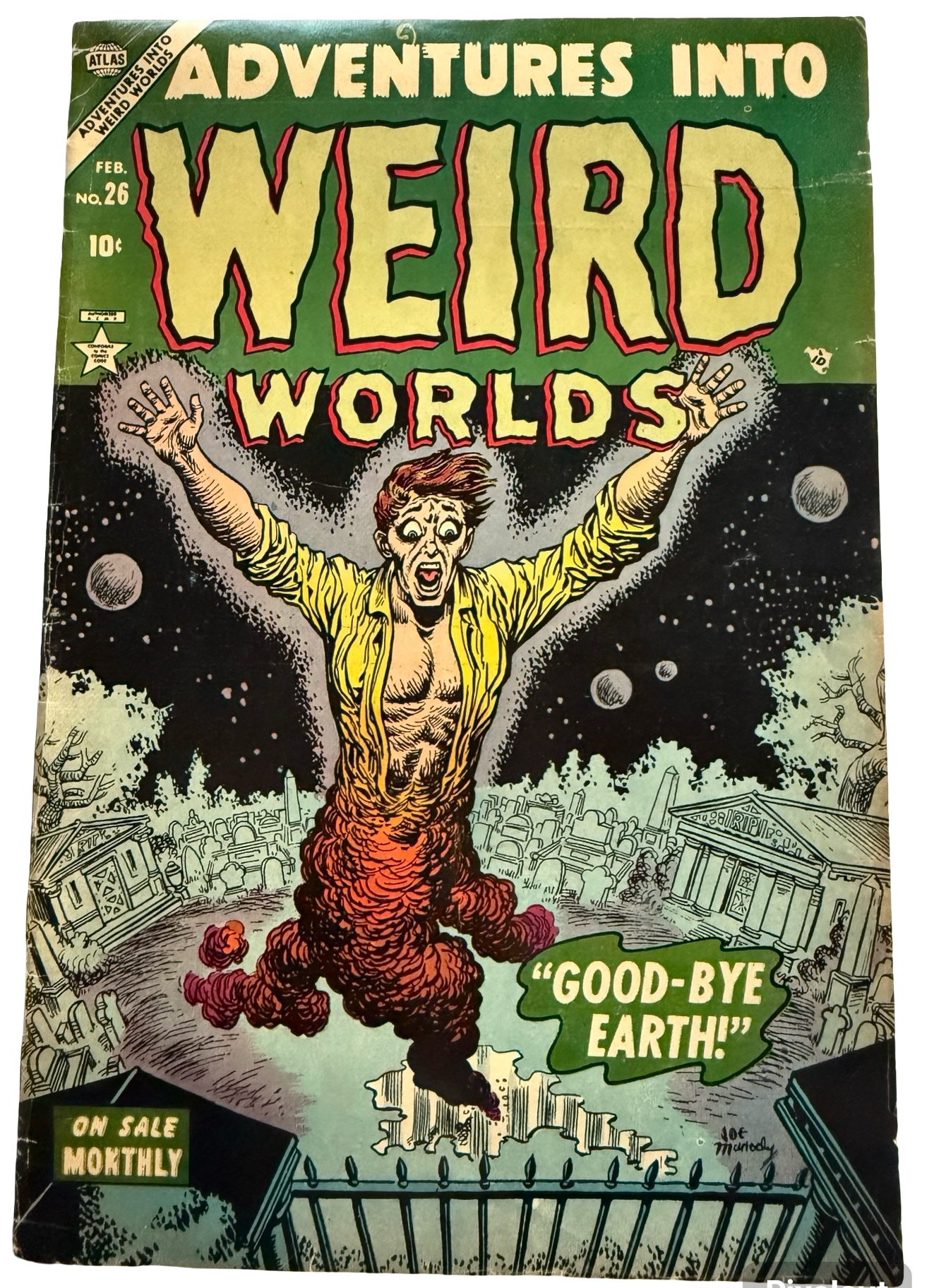 lot 12 image: PRECODE Adventures into Weird Worlds #26 - Atlas Comics