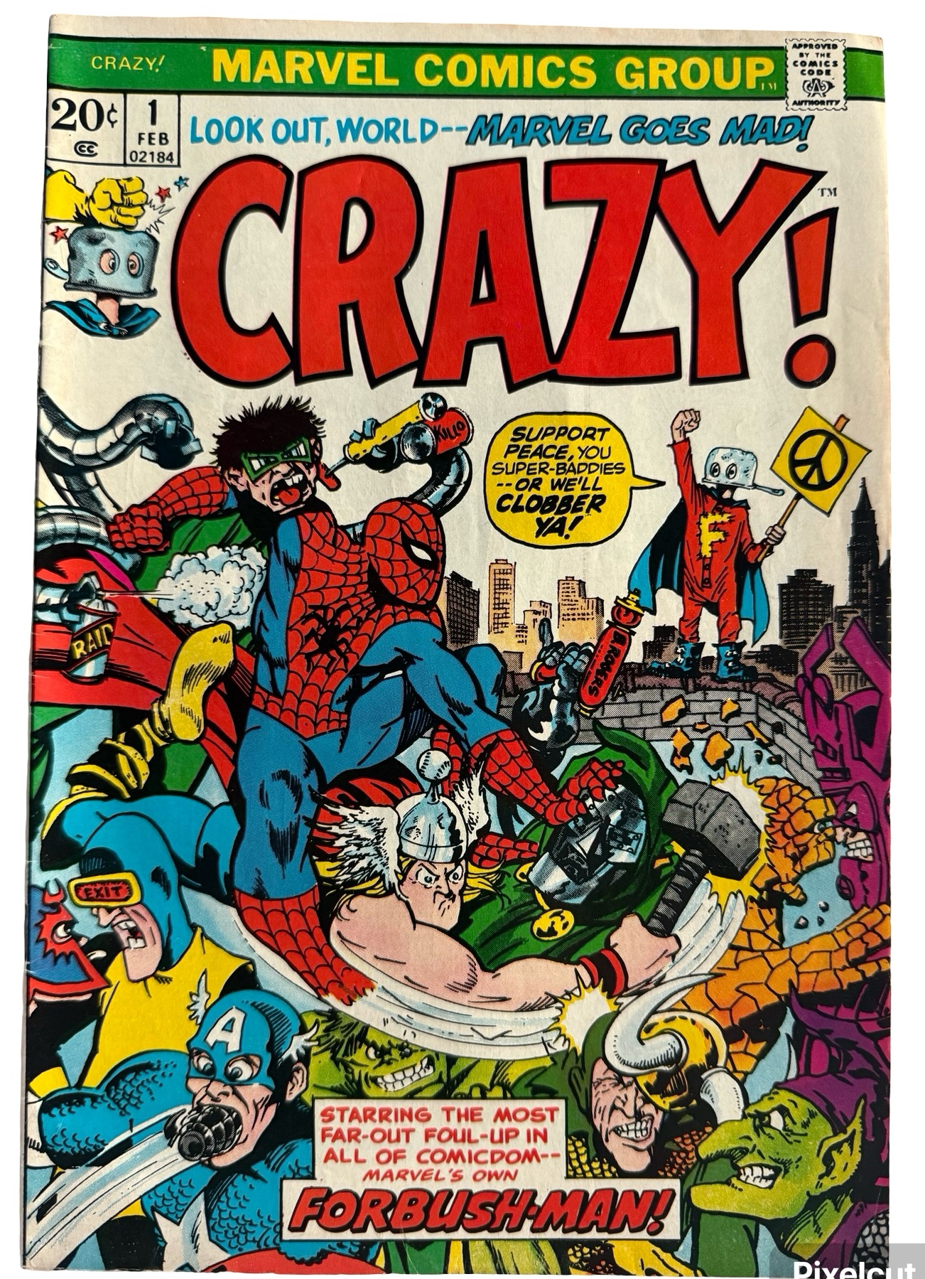lot 15 image: 1973 Crazy #1 - Marvel - Featuring The Beatles
