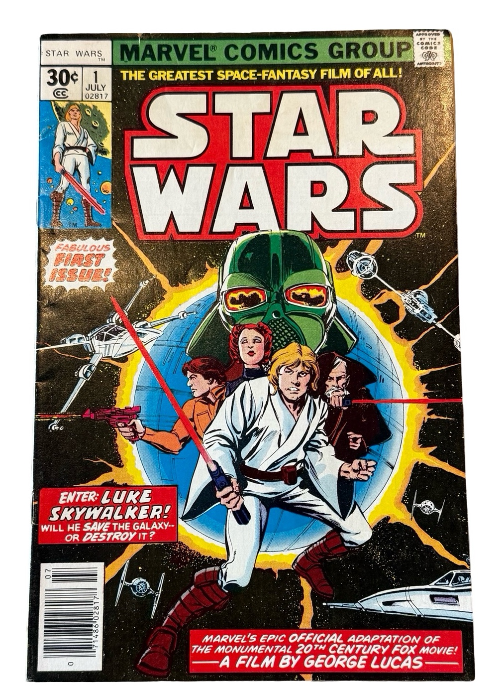 lot 2 image: Marvels 1977 Star Wars #1- Newsstand 30c Edition