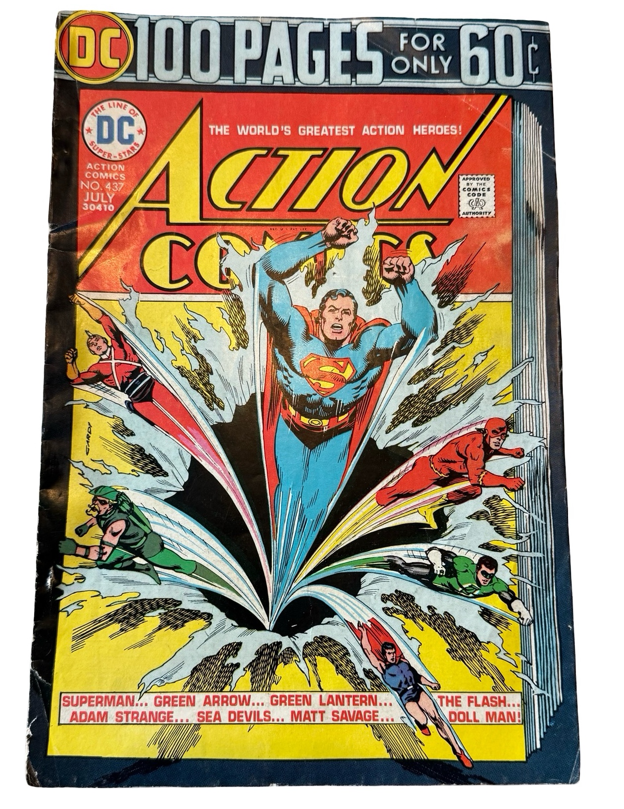 lot 29 image: 1974 Action Comics #437 - 100 Pages