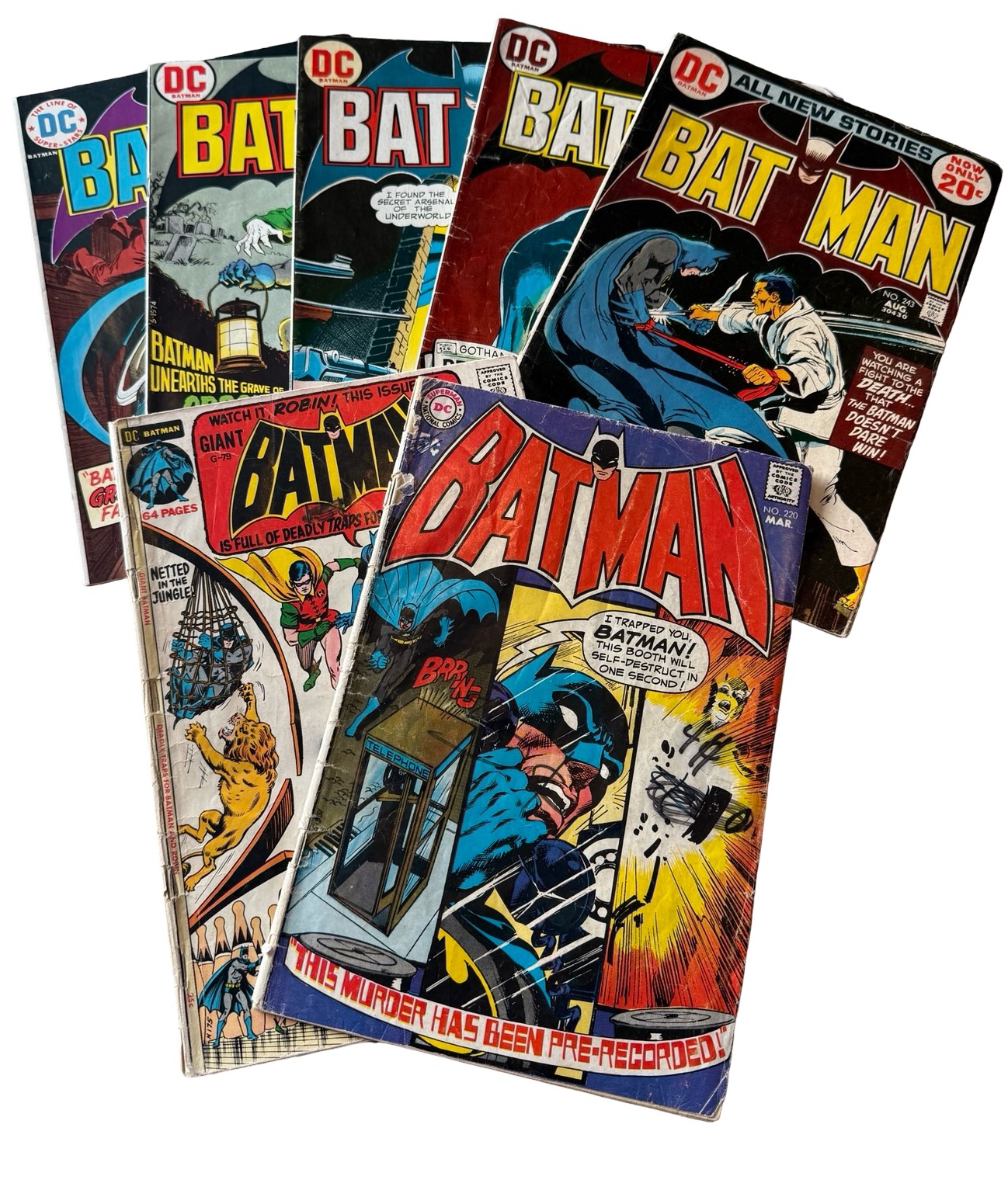 lot 41 image: BATMAN -Collection of 7 DC Comics- #220, #228, #243, #245, #249, #252, #265