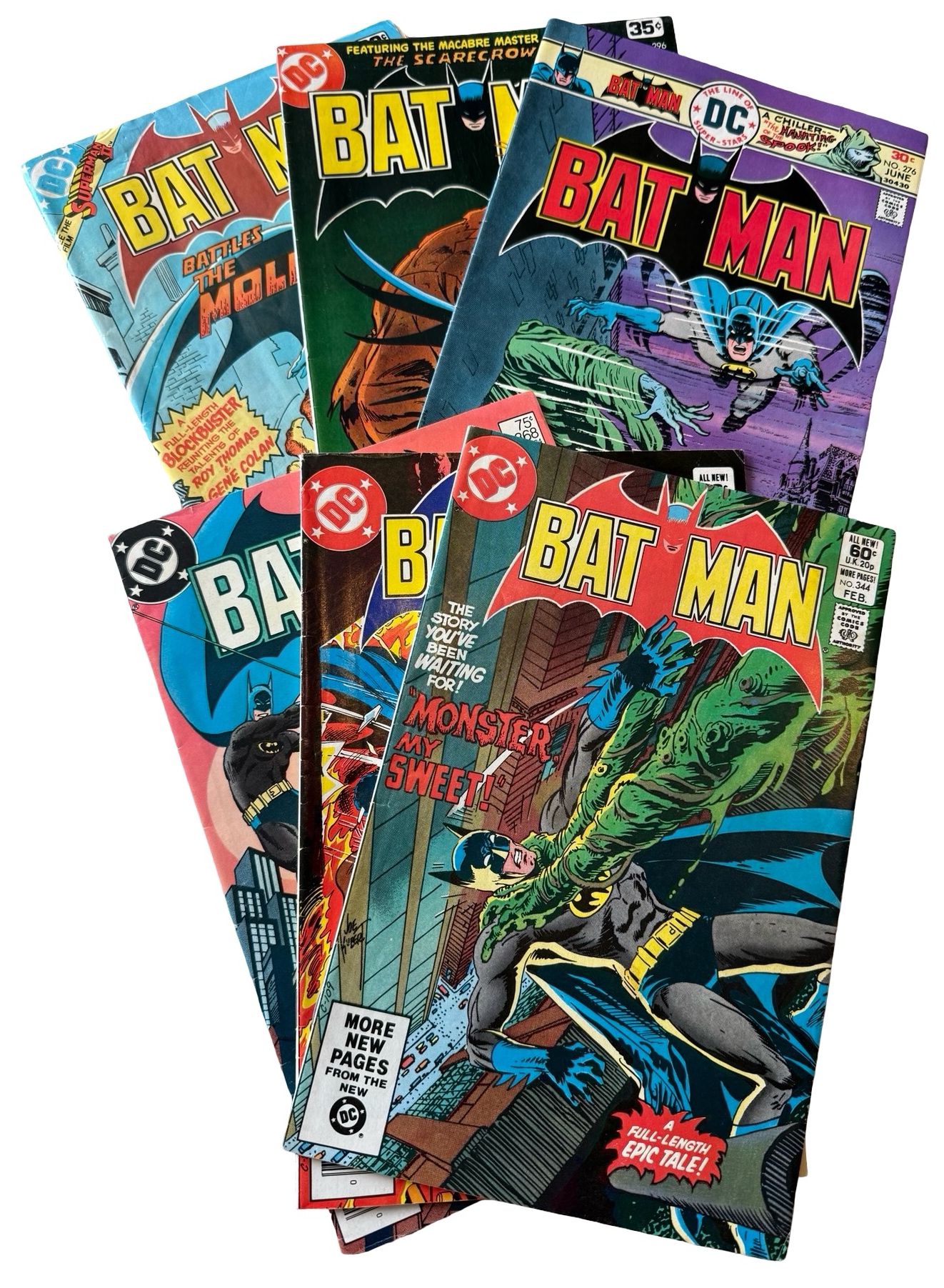 lot 42 image: BATMAN - Collection of 6 DC Comics - #276, #296, #340, #344, #347, #368