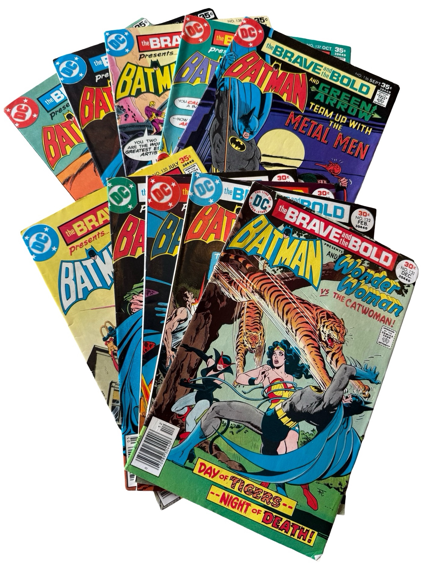 lot 44 image: BATMAN - Series of 10 DC Comics - #131, #132, #133, #134, #135, #136, #137, #138, #139, #140