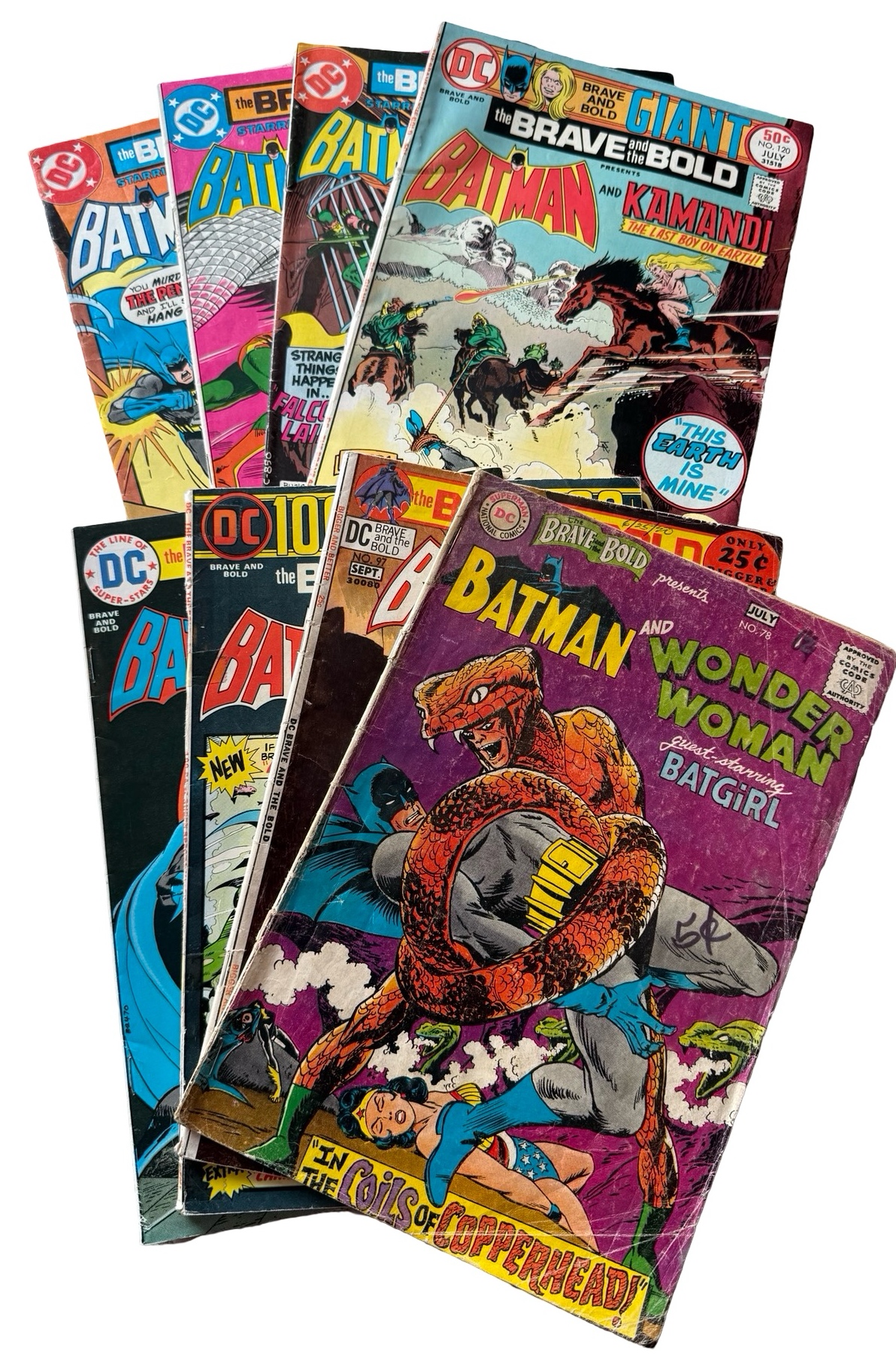 lot 45 image: BATMAN - Collection of 8 DC Comics - #78, #97, #114, #119, #120, #185, #186, #191