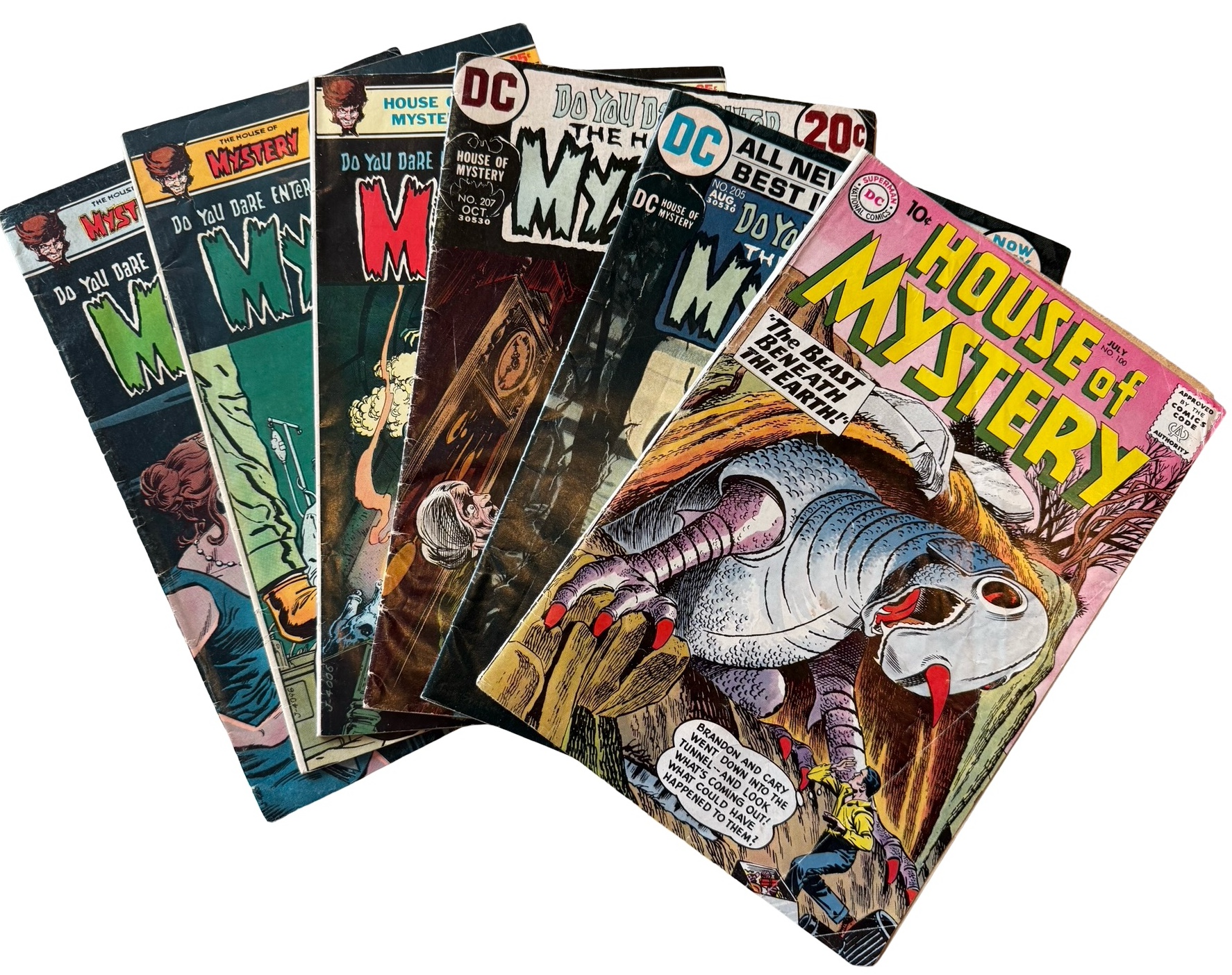 lot 52 image: House of Mystery -Collection of 6 DC Comics- #100, #205, #207, #234, #237, #239