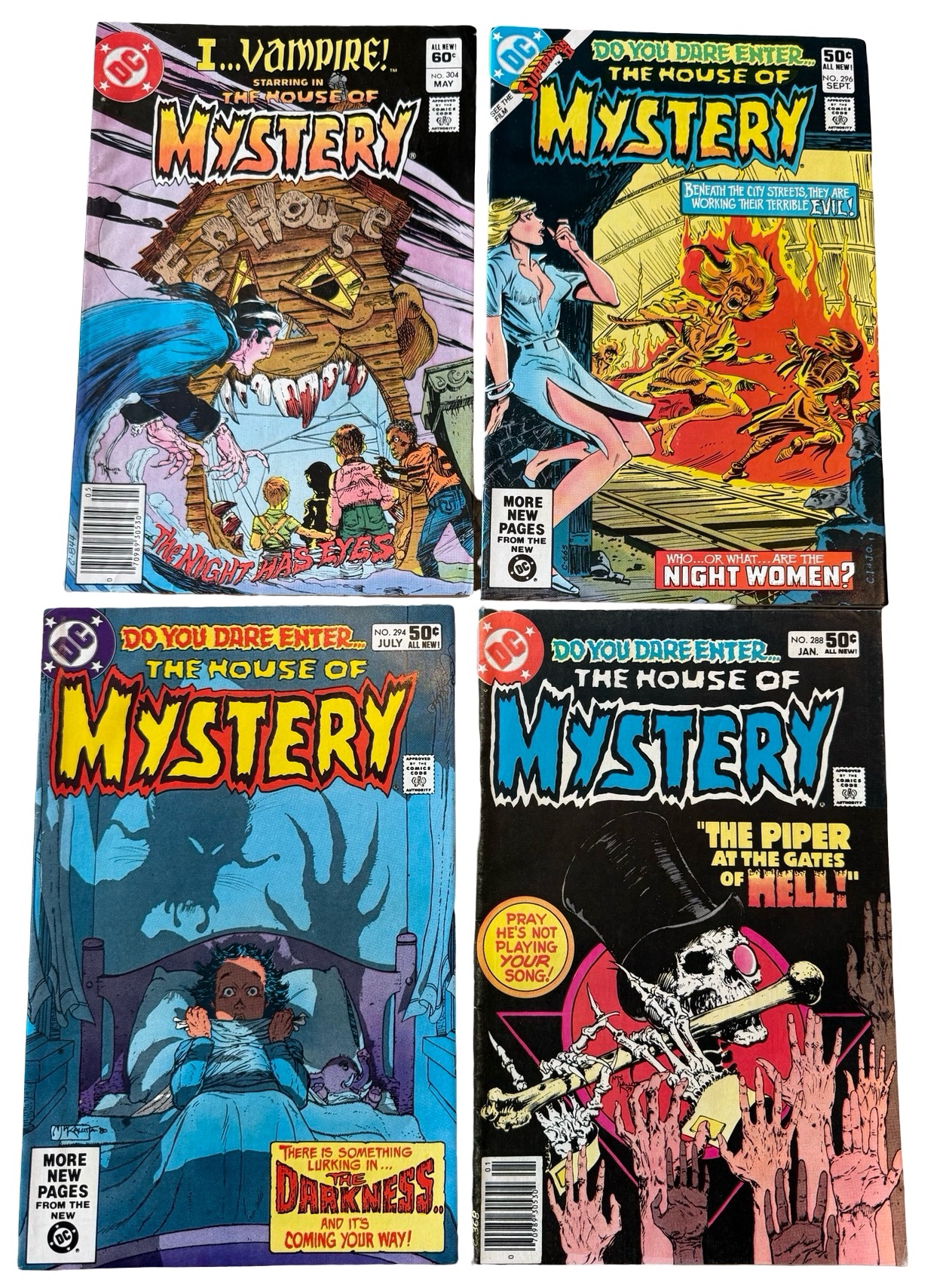 lot 54 image: The House of Mystery - Collection of 4 DC Comics - #288, #294, #296, #304