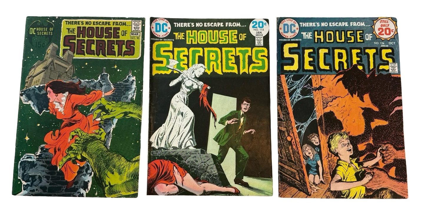 lot 55 image: The House of Secrets - Trio of DC Comics - #90, #115, #124
