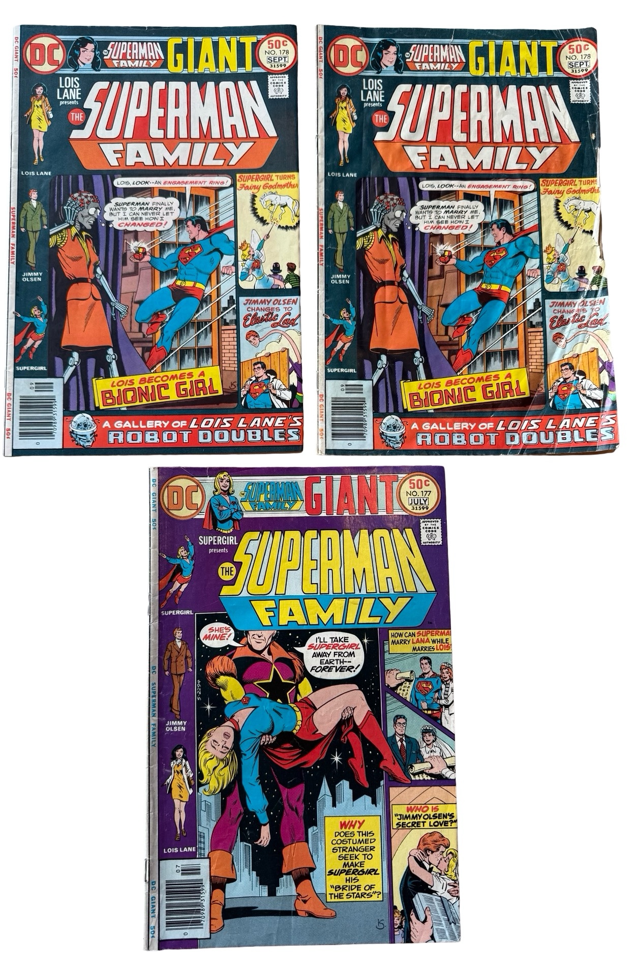 lot 61 image: The Superman Family - GIANT DC Comics - #177 & (2) #178