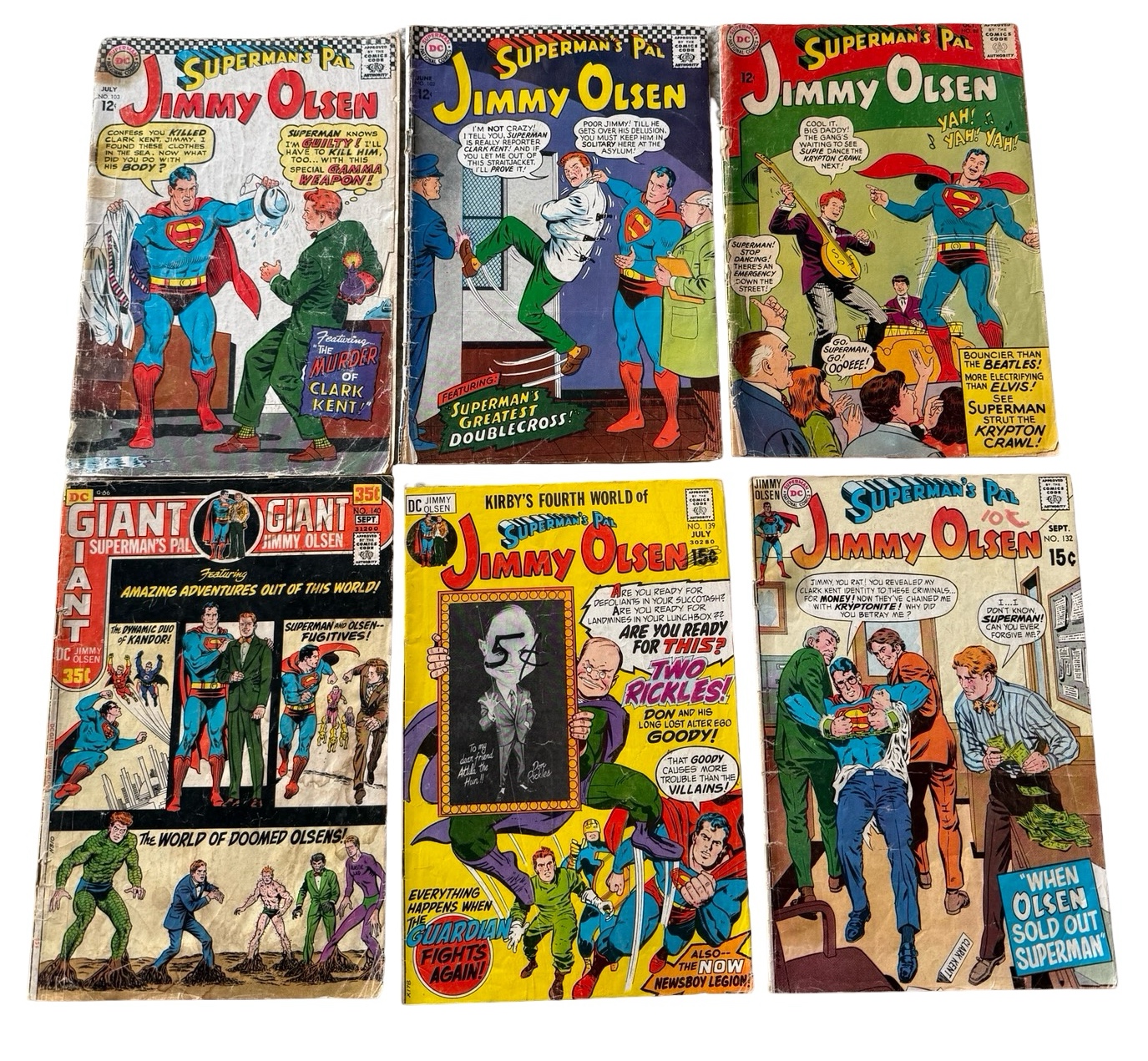 lot 64 image: Supermans Pal JIMMY OLSEN- DC Comics - #88, #102, #103, #132, #139, #140