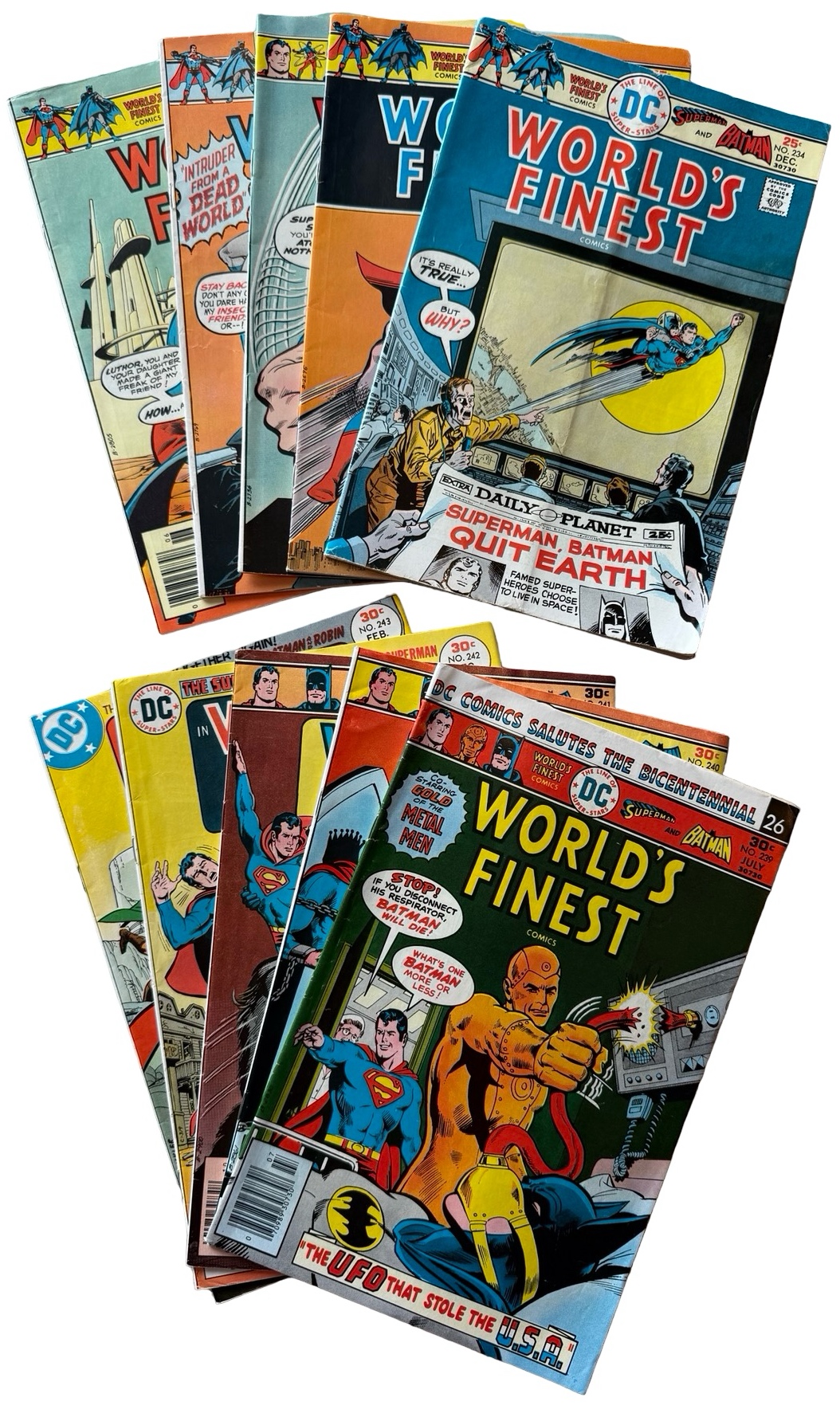 lot 65 image: Worlds Finest - Series of 10 DC Comics - #234 - #243