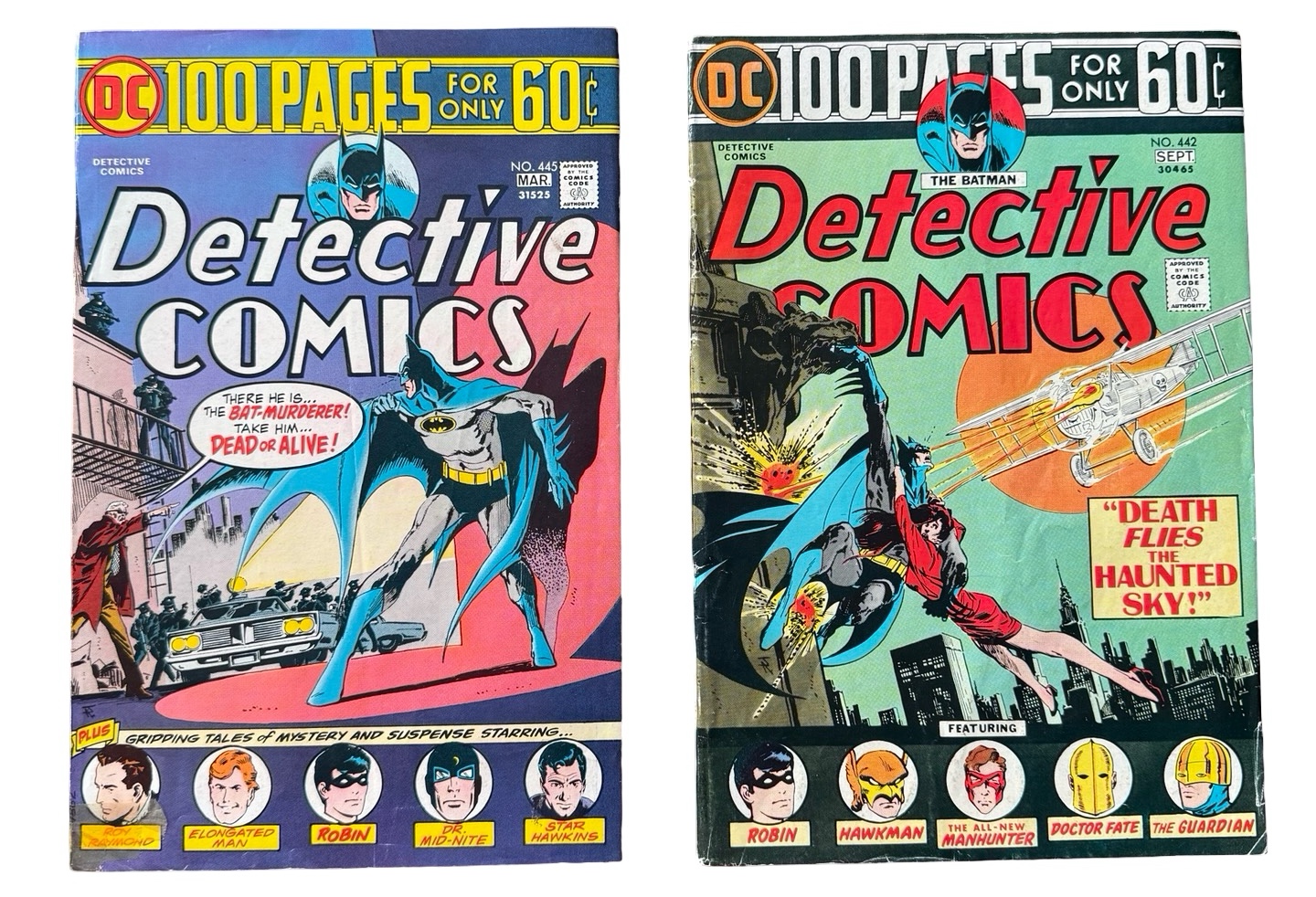 lot 68 image: Detective Comics - 100 Pages - DC Comics #442 & #445