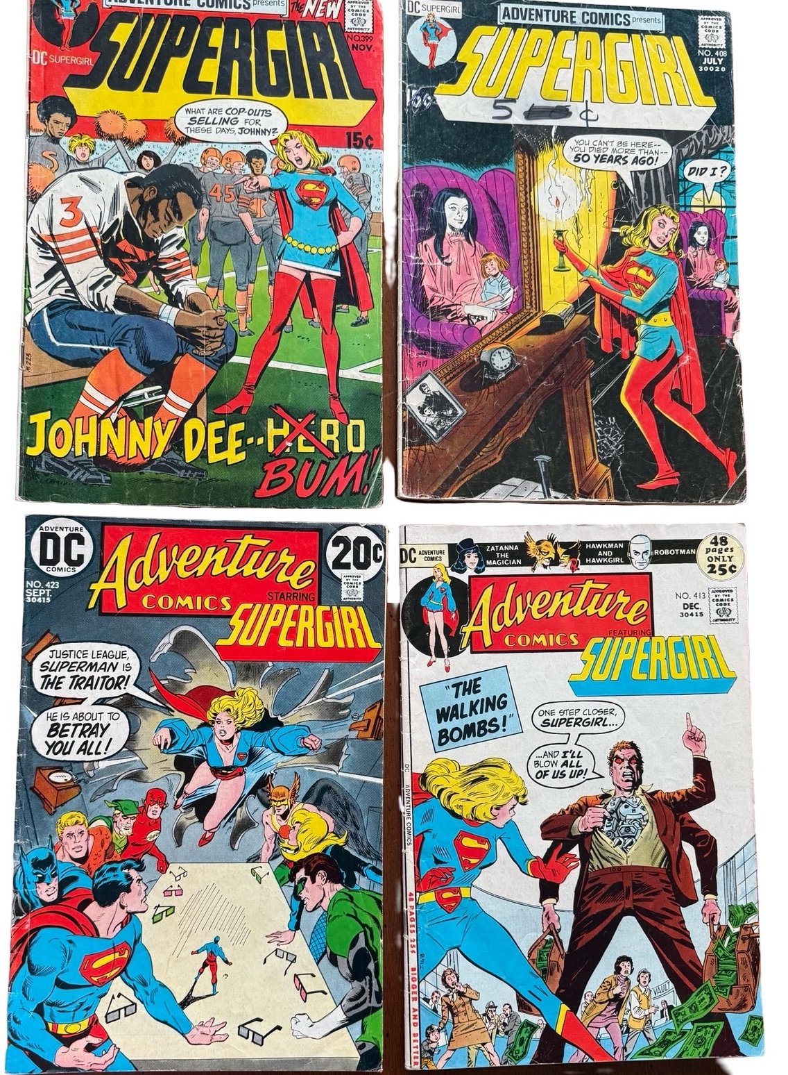 lot 77 image: Adventure Comics SUPERGIRL - #399, #408, #413, #423