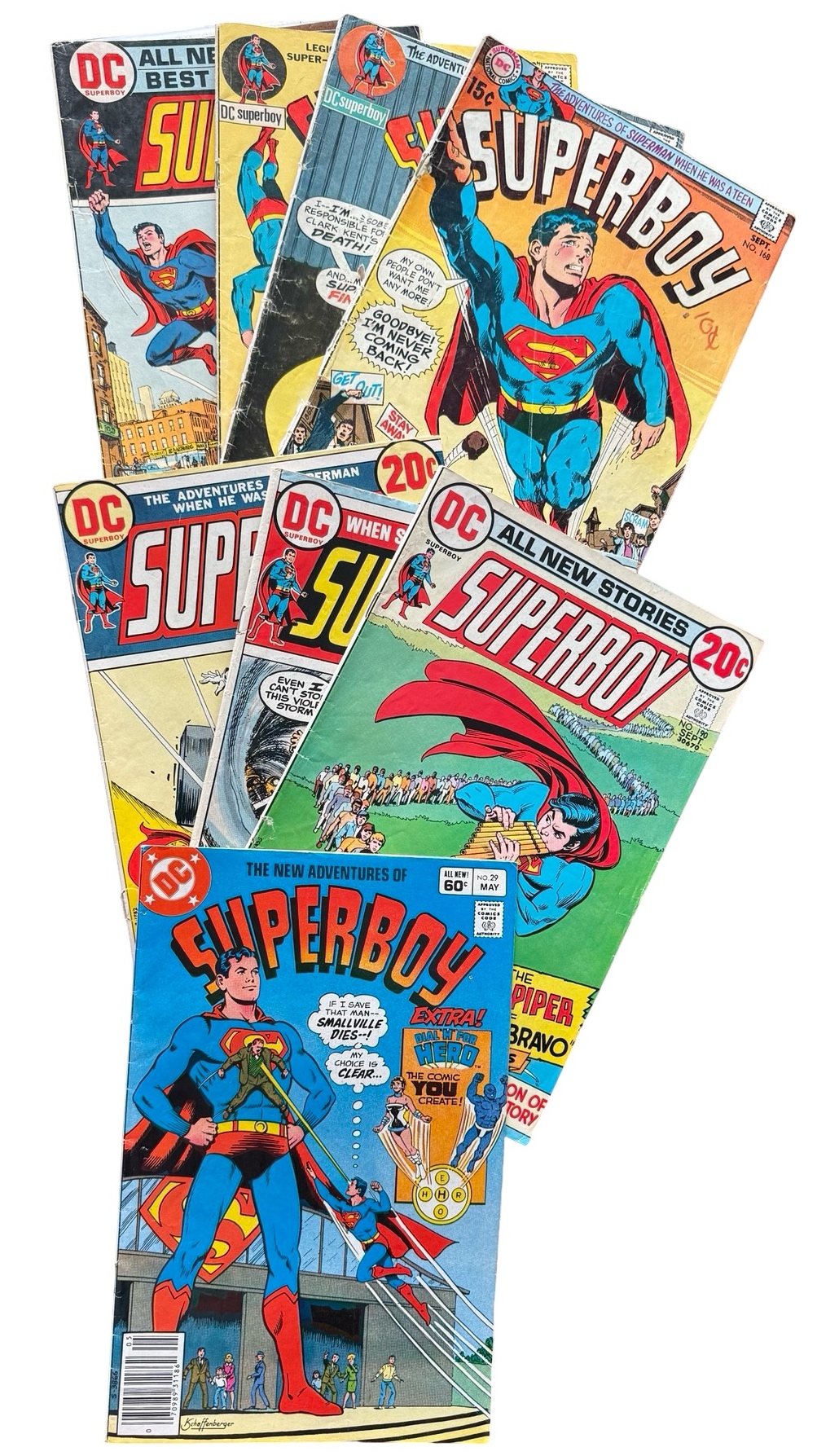 lot 78 image: Superboy - DC Comics - #29, #168, #169, #176, #188, #190, #195, #196