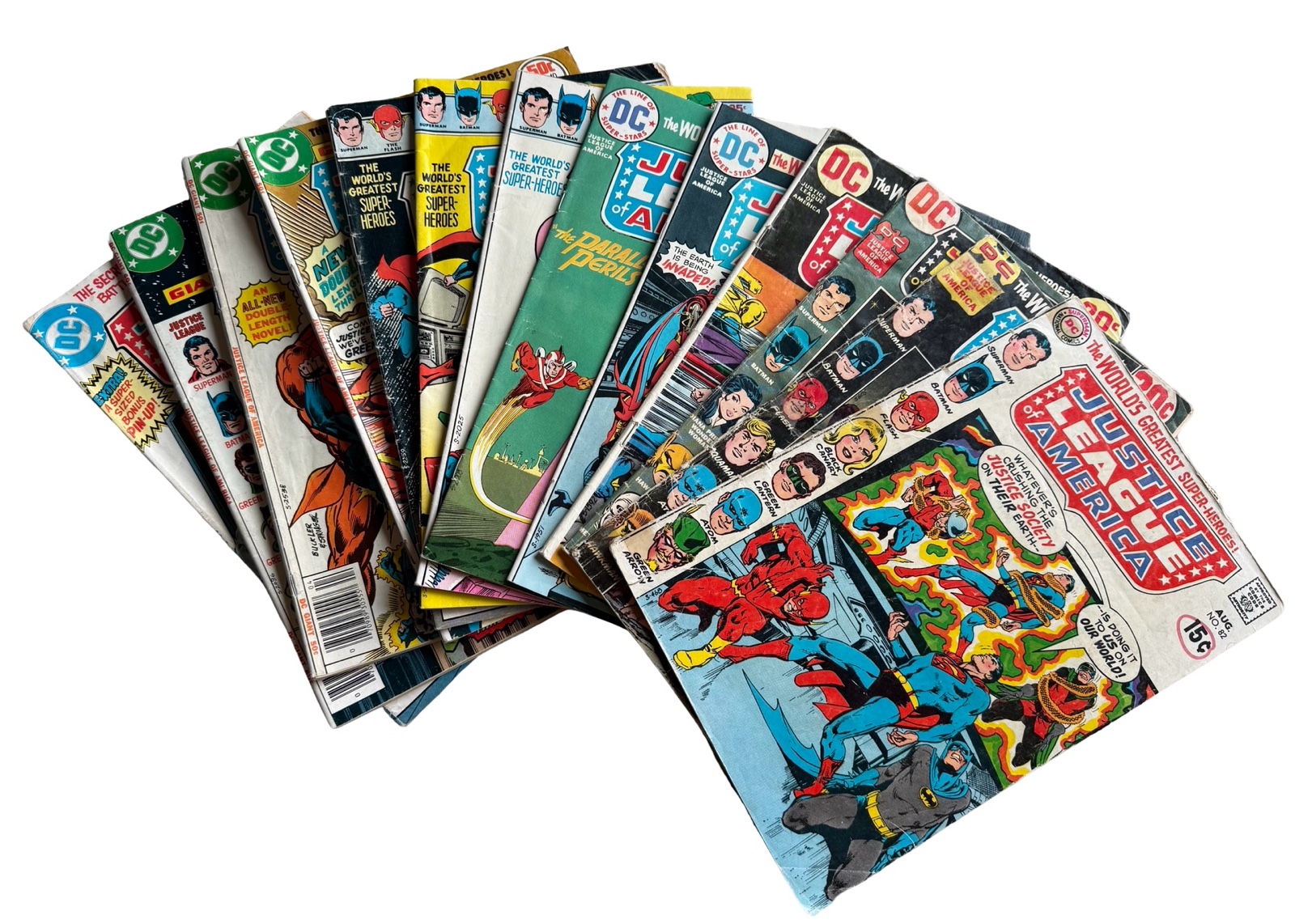 lot 80 image: Justice League - DC Comics - #82, #86, #101, #108, #118, #120, #121, #127, #130, #140, #141, #147, #195