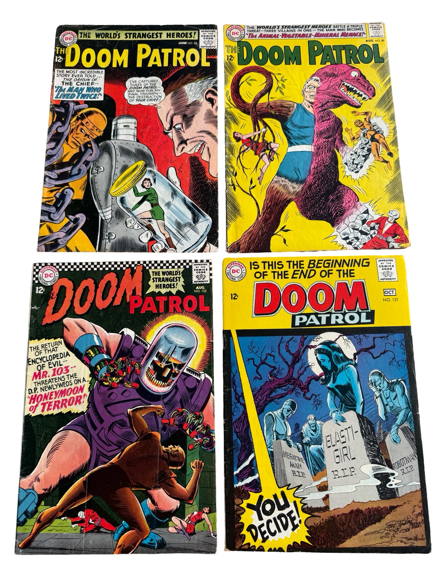 lot 81 image: Doom Patrol - DC Comics - #88, #89, #105, #121,
