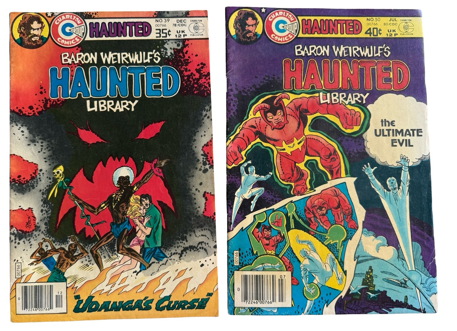 lot 85 image: Baron Weirwulfs Haunted Library - Charlton Comics - #39 & #50