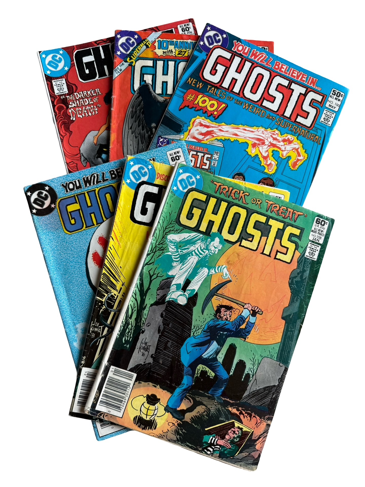lot 91 image: Ghosts - DC Comics - #100, #105, #108, #109, #111, #112