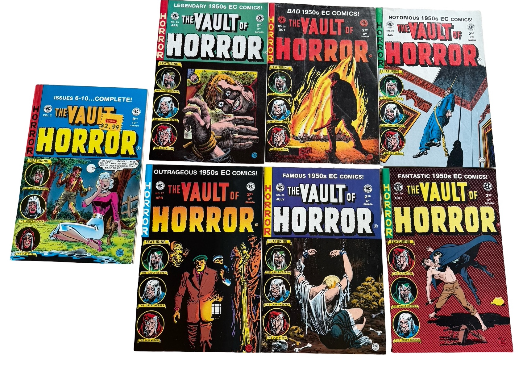 lot 99 image: The Vault of Horror - #2, #23, #25, #26, #27, #28, #29
