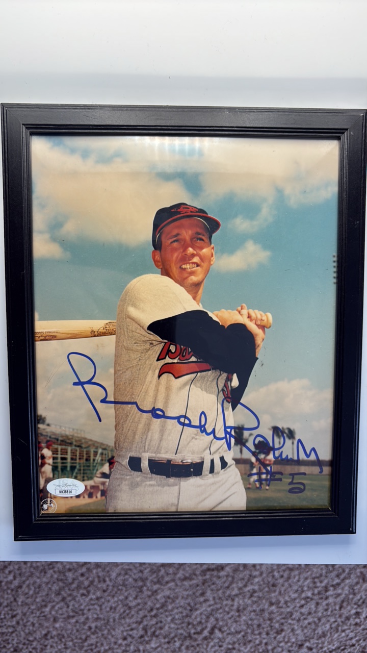 lot 127 image: Brooks Robinson Autographed Picture Autograph Authenticated by JSA Authentication, MLB Legend and Hall of Famer Baltimore Orioles