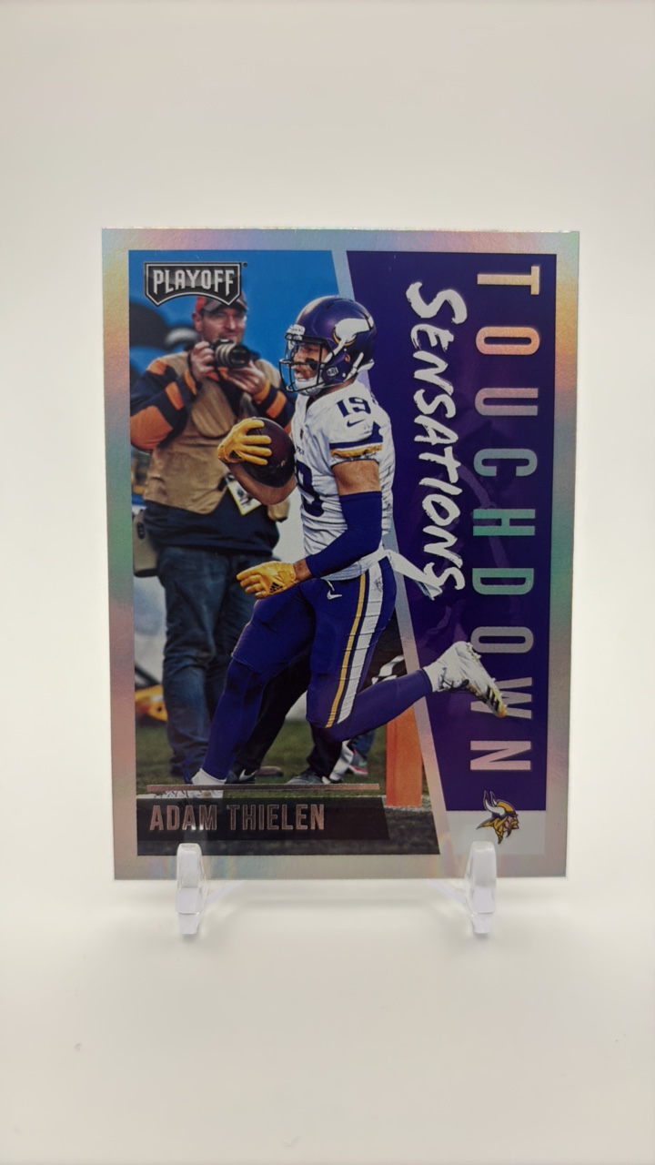 lot 163 image: 2018 Playoff Touchdown Sensation Insert Card Adam Thielen Minnesota Vikings Card