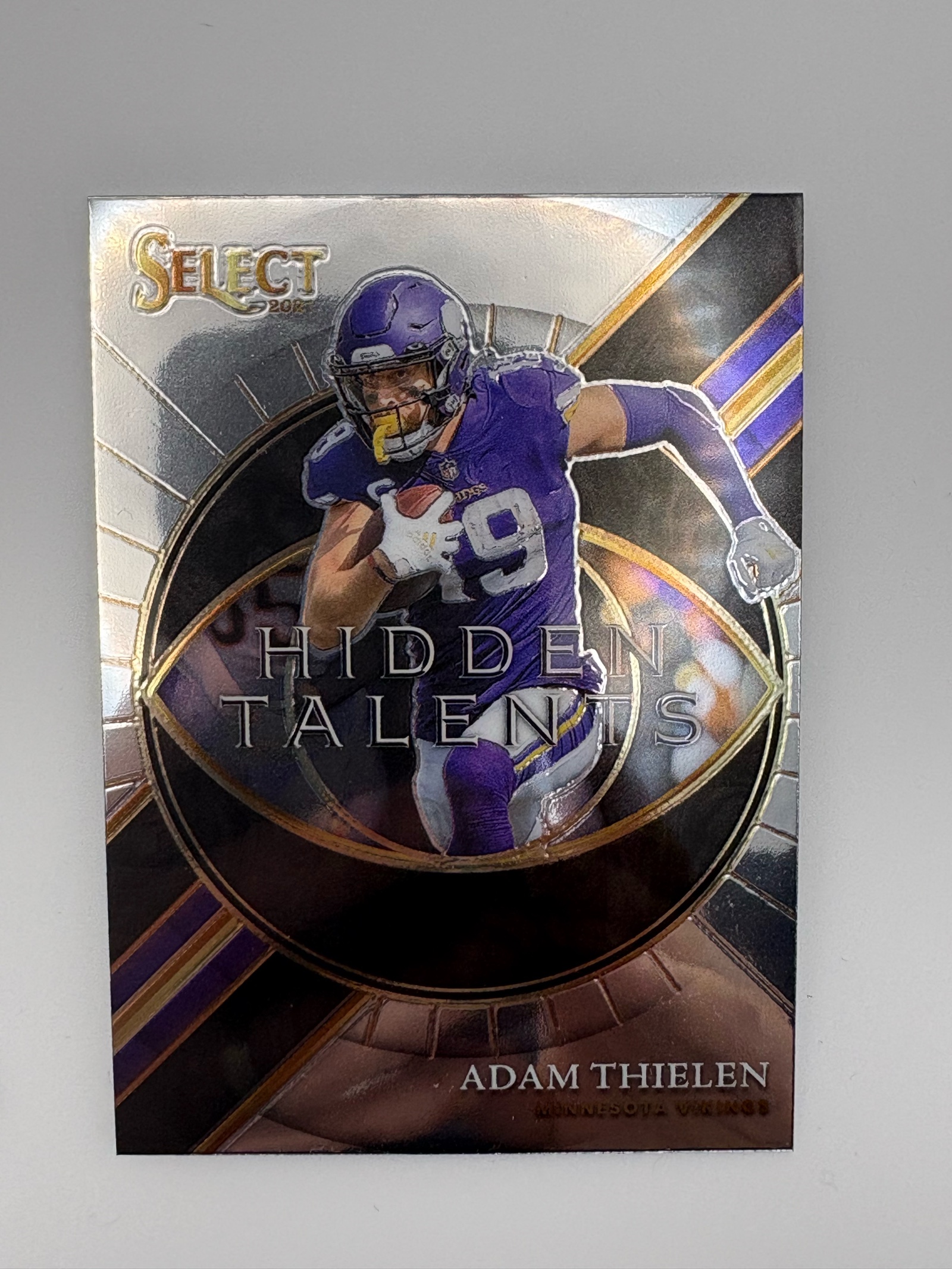lot 175 image: 2021 Panini Select Hidden Talents Insert Card Adam Thielen Minnesota Vikings