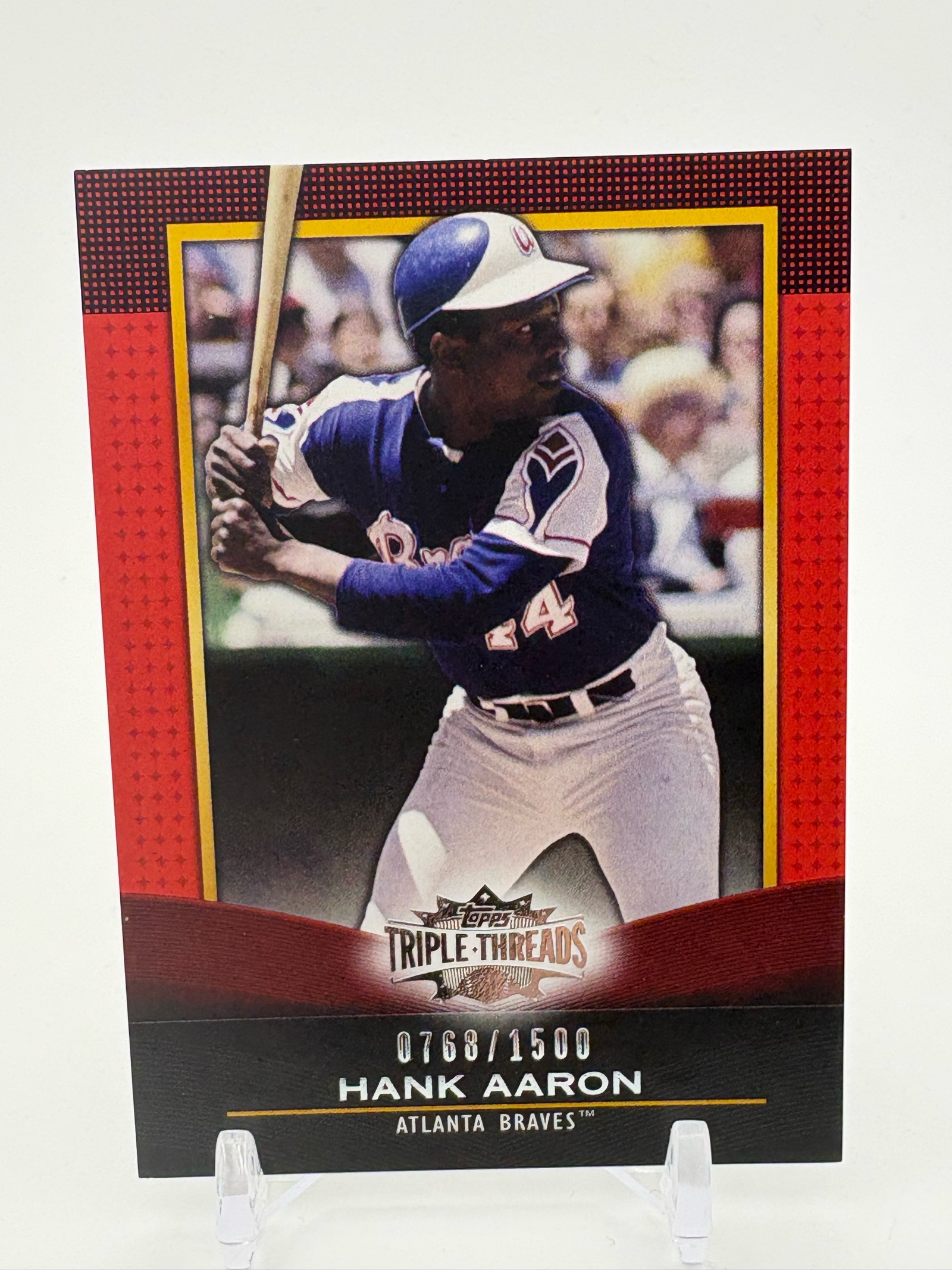 lot 176 image: 2011 Topps Triple Threads Hank Aaron 07681500 Baseball Card Hall of Famer