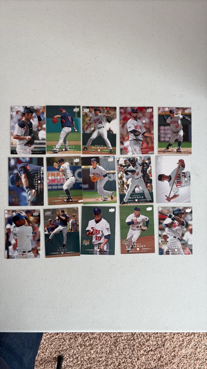 lot 206 image: 2008 Upper Deck Minnesota Twins Team Set