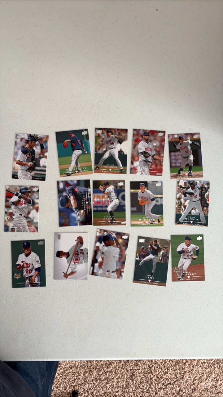 lot 207 image: 2008 Upper Deck Minnesota Twins Team Set